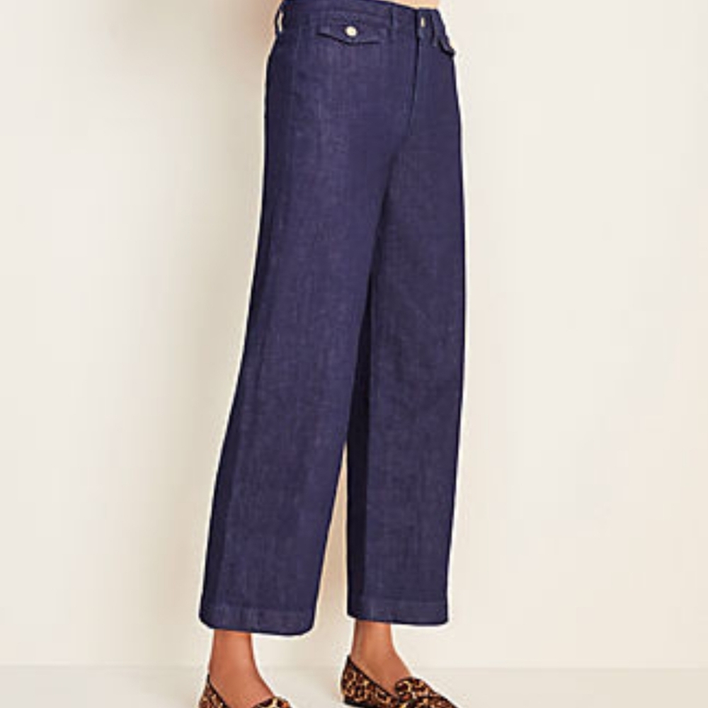 Ann Taylor Wide Leg Cropp Jean, s12